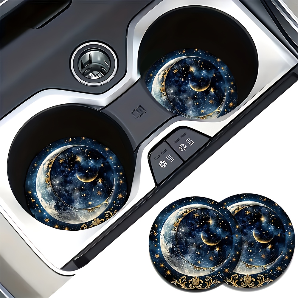 Men Accessories Box - 2pcs Starry Night Moon Car Cup