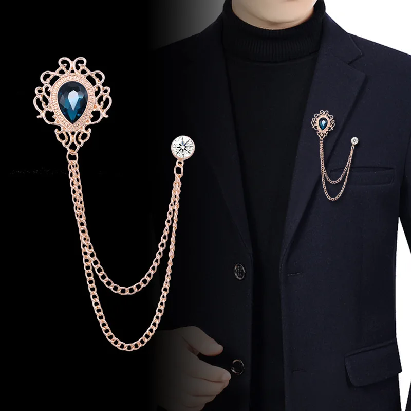 Men Accessories Chain - New Vintage Tassel Chain Rhinestone Crystal