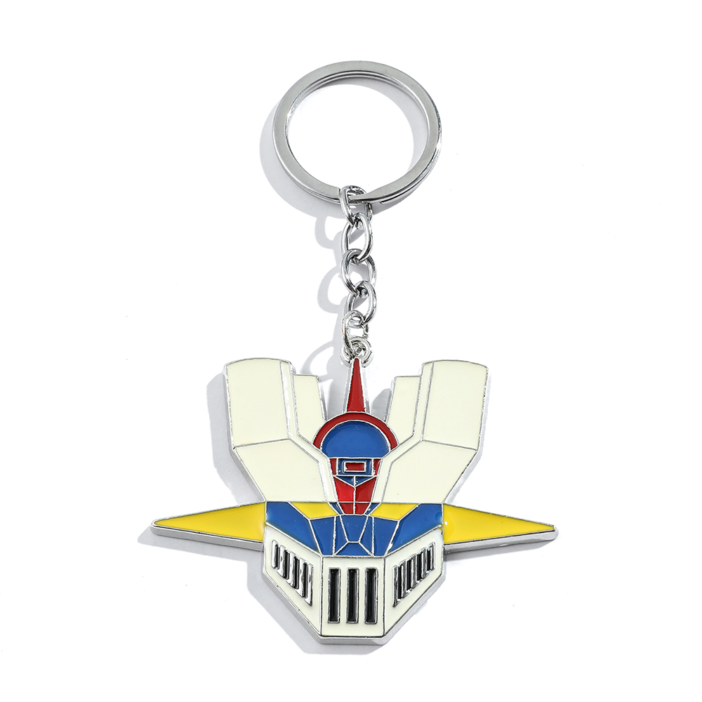 Men Keychain Accessories - Anime Cartoon Warrior Robot Logo Keychain