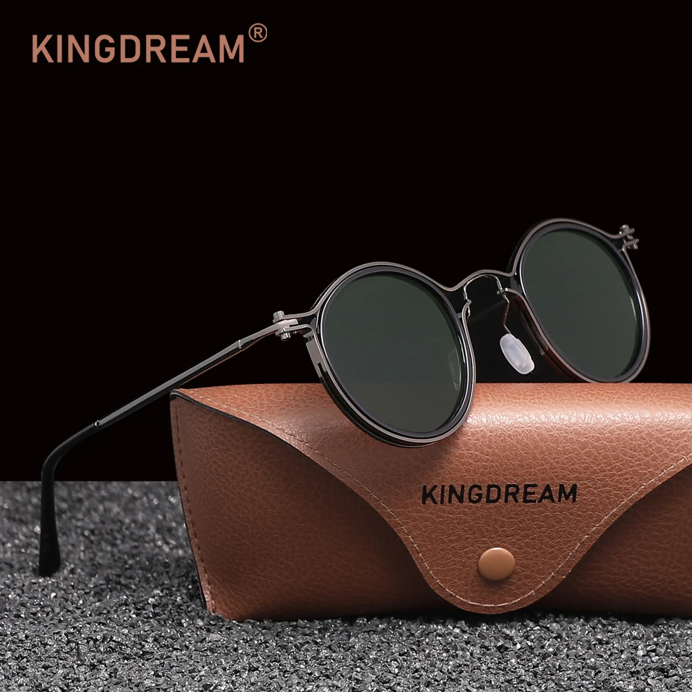 Men'S Vacation Accessories - KINGDREAM Small Round Frame Classic Sunglasses