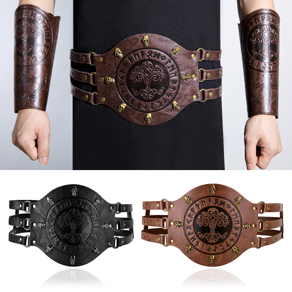 Men Accessories Style - Medieval wide corset belt, Viking pirate