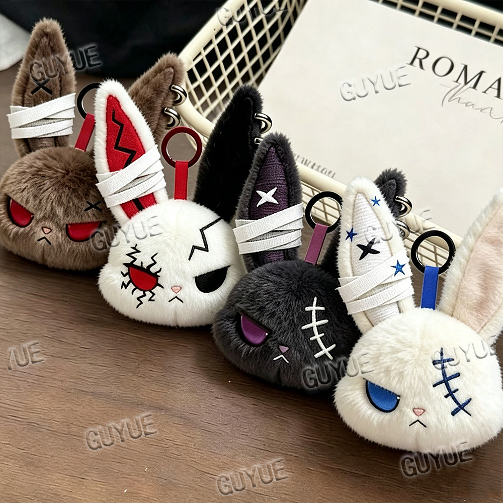 Men Keychain Accessories - Kawaii Key Ring Hot Gothic Bunny