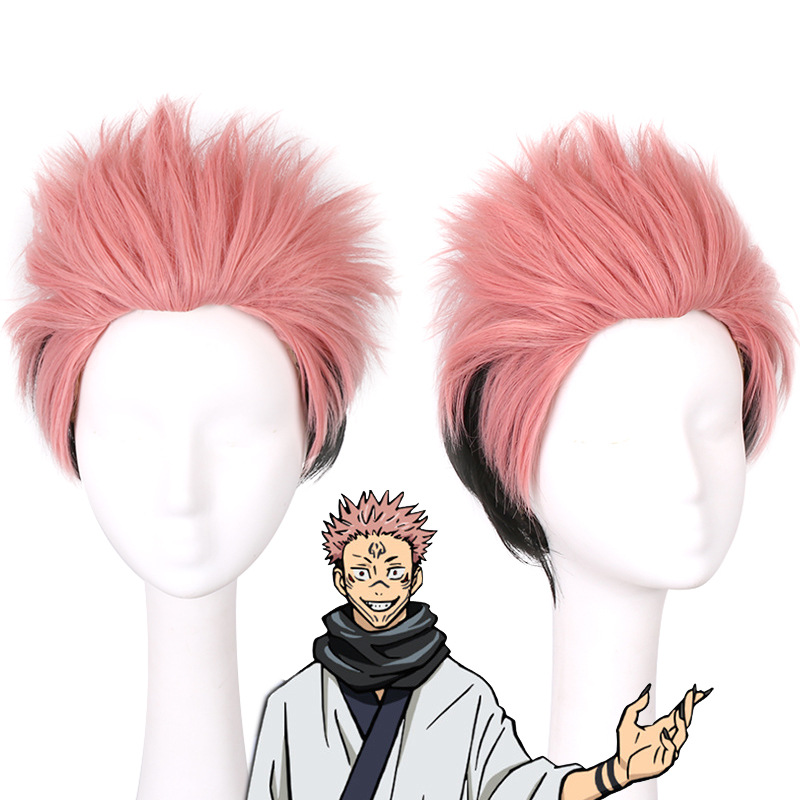 Men Accessories Style - Jujutsu Kaisen Two-Face Sukuna Cosplay Wig,