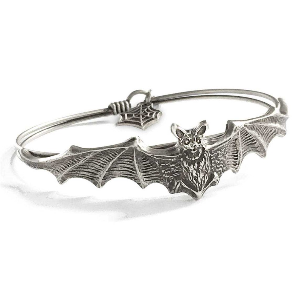 Men'S Vampire Accessories - Gothic Punk Sliver Color Vampire Bat