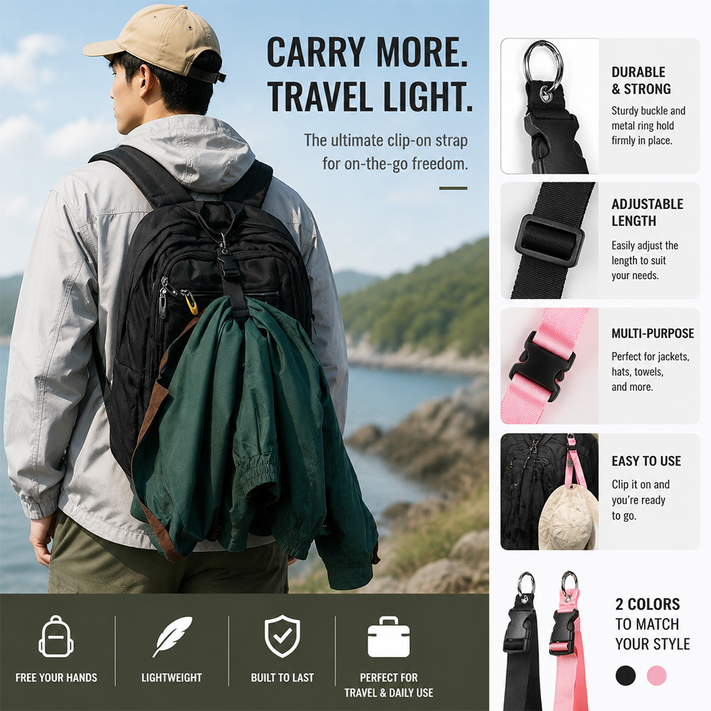 Men'S Accessories Travel Bag - Portable Anti-Theft Luggage Strap Durable Outdoor
