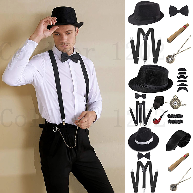 Free Ship Halloween 1920s Mens - Men'S Accessories In The 1920S recension och pris