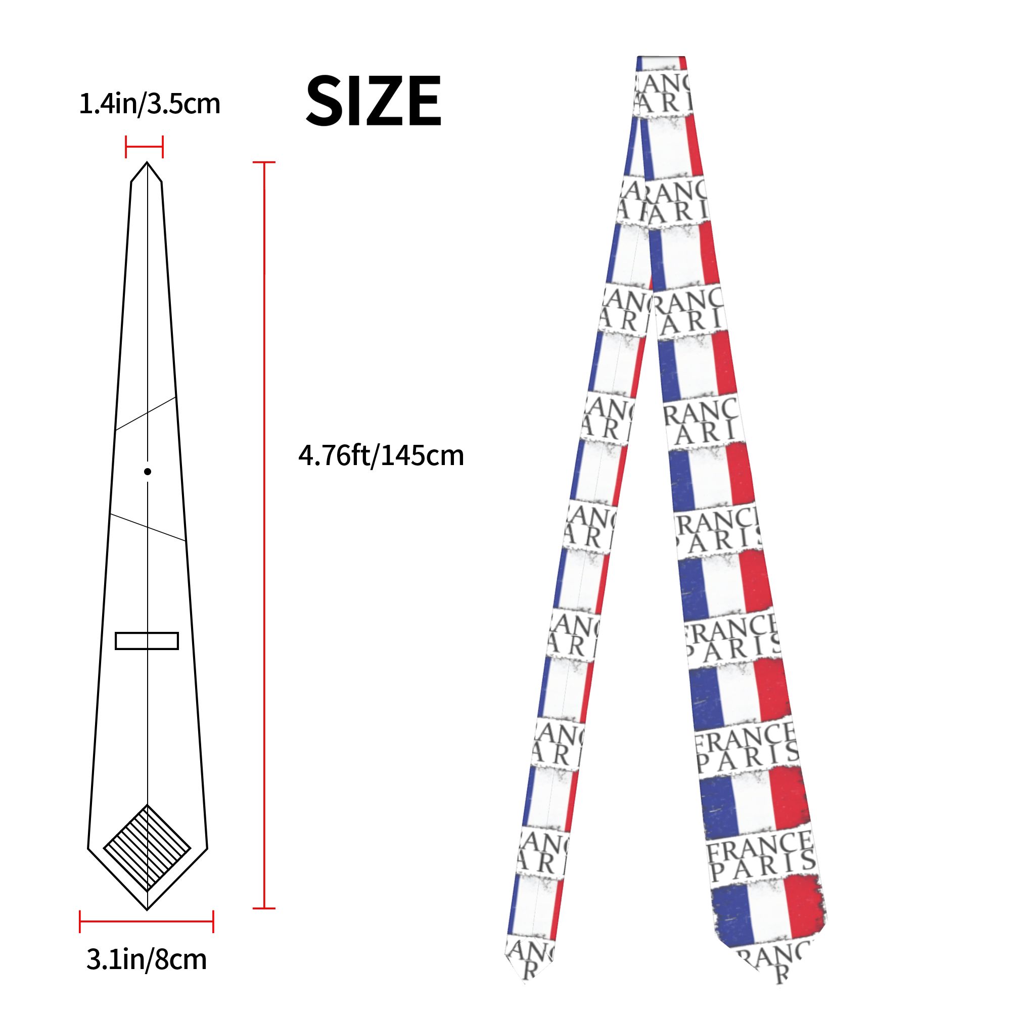 Men's Tie France Flag Capital  - Men'S Accessories Paris recension och pris
