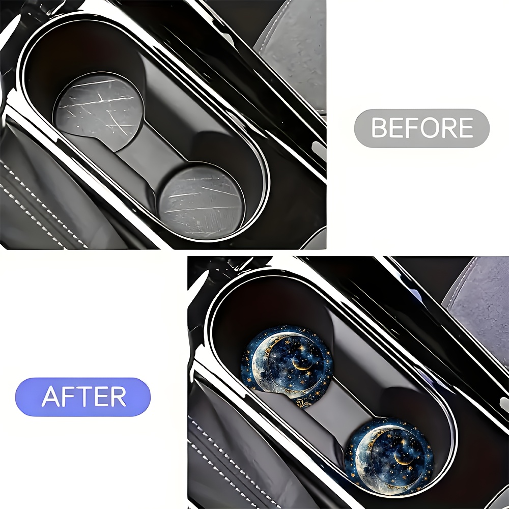 2pcs Starry Night Moon Car Cup - Men Accessories Box recension och pris