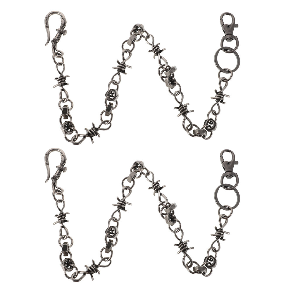2Pcs Men Punk Vintage Pants Ch - Men Accessories Chain recension och pris