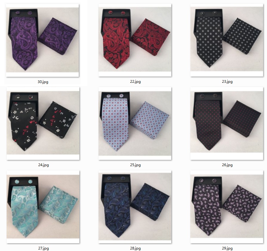 Casual Men's Neck Tie Handkerc - Cufflink Box Set recension och pris