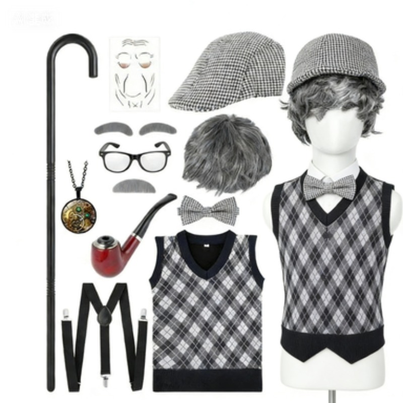 Halloween Festival Old Man Cos - Men'S Accessories In The 1920S recension och pris