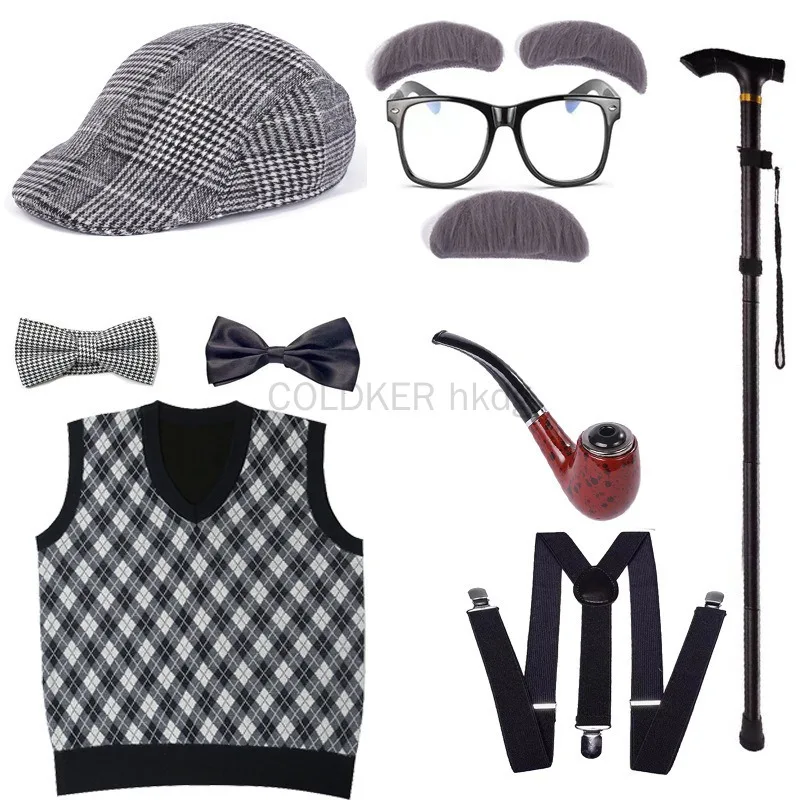 Halloween Festival Old Man Cos - Men'S Accessories In The 1920S recension och pris