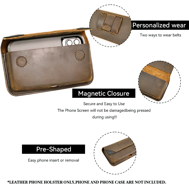 Genuine Leather Waist Bag for  - Men Accessories Box recension och pris