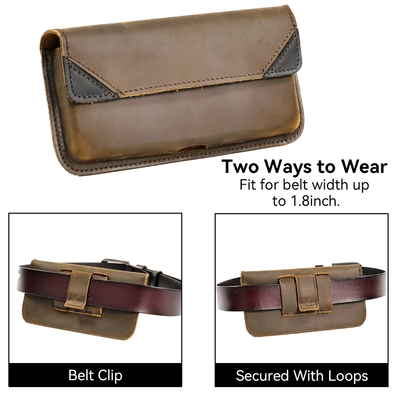 Genuine Leather Waist Bag for  - Men Accessories Box recension och pris