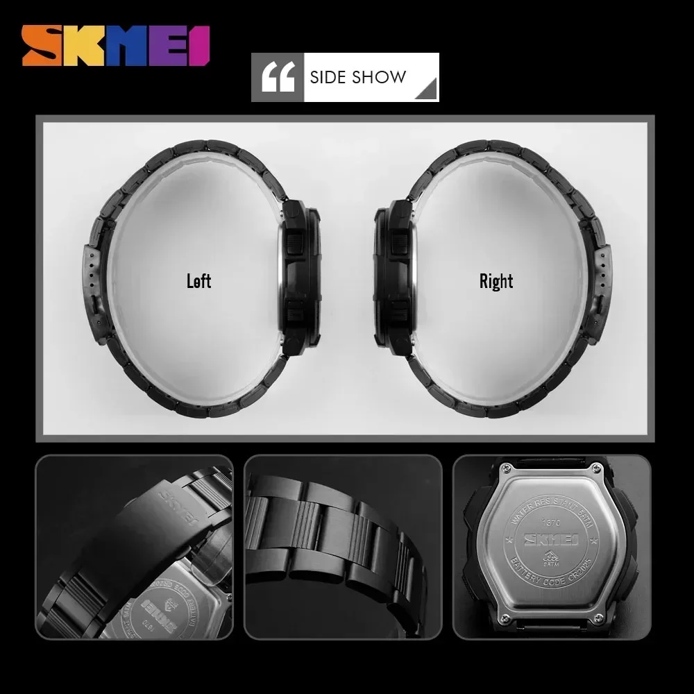 SKMEI 1370 Luxury Full Steel B - Men'S Accessories Display recension och pris