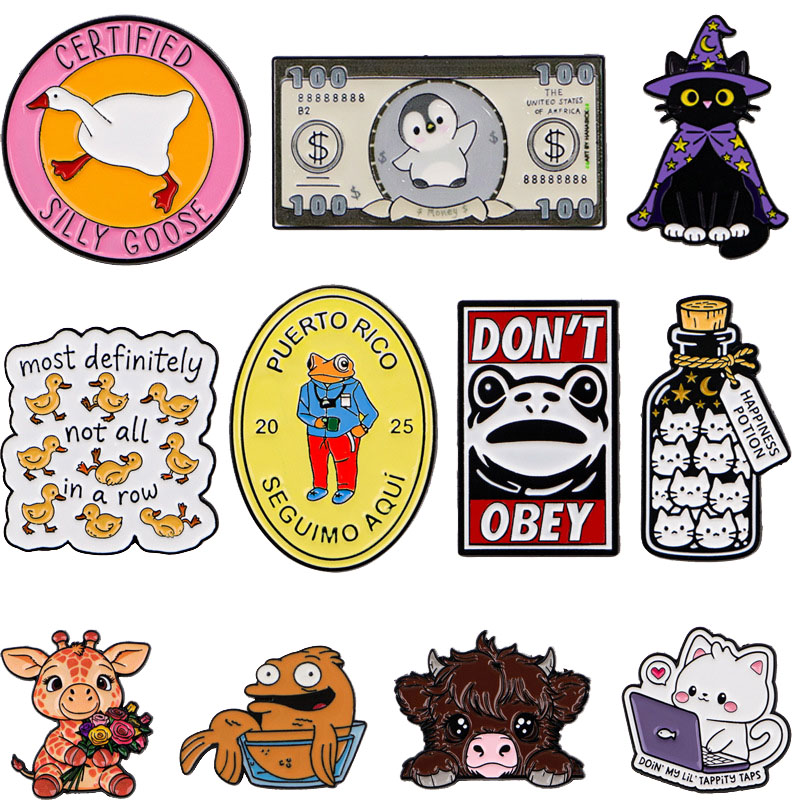 Funny Enamel Pin Cute Animal B - Men'S Accessories Quotes recension och pris