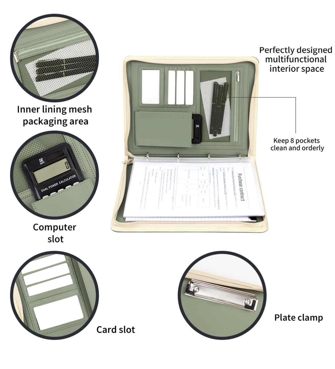 New A4 Zippered Padfolio Folde - Men Accessories Box recension och pris