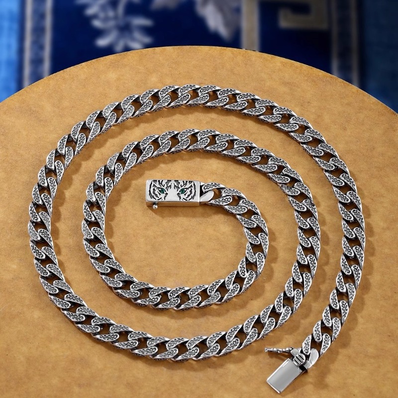Bold Tiger Print Cuban Chain f - Men'S Accessories Instagram recension och pris