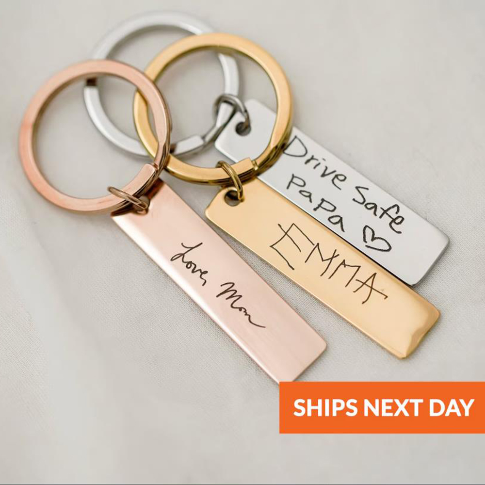 Actual handwritten key chain,  - Men'S Accessories Gift Ideas recension och pris