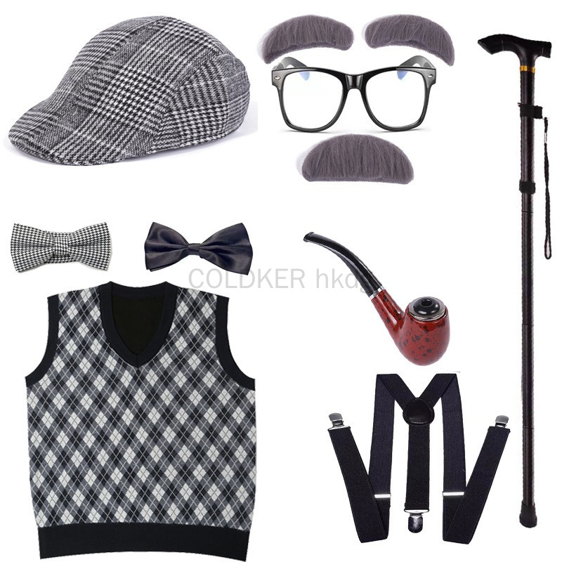 Halloween Festival Old Man Cos - Men'S Accessories In The 1920S recension och pris
