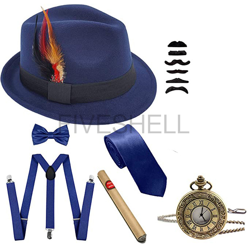 Mens 1920s Gatsby Gangster Cos - Men'S Accessories In The 1920S recension och pris