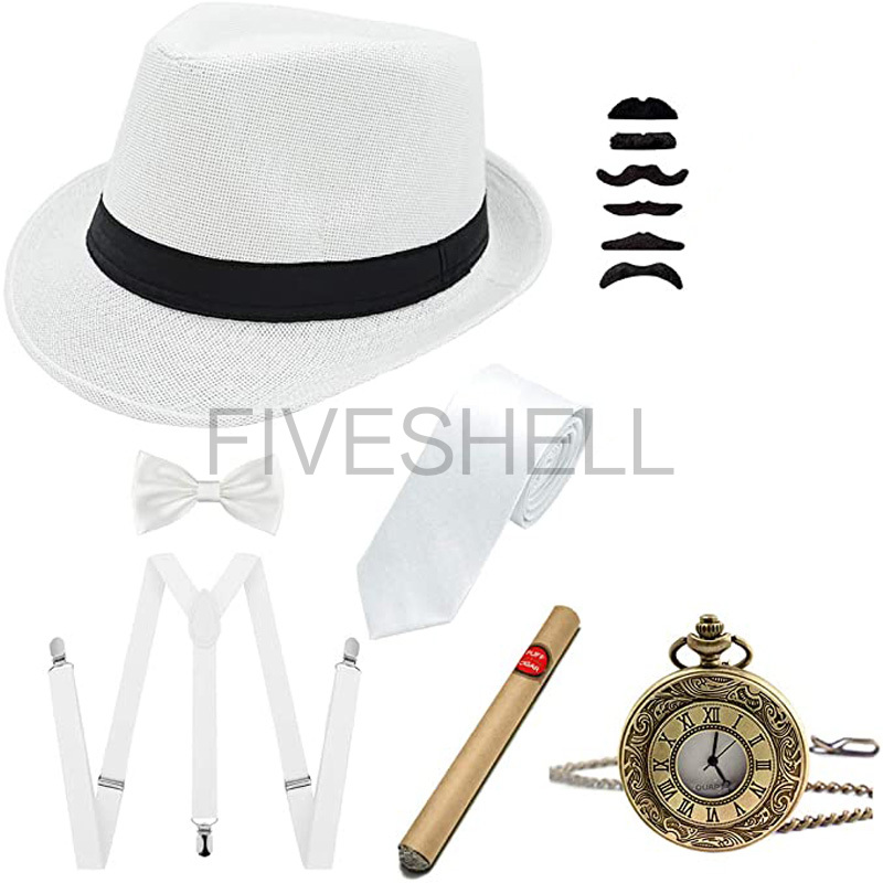Mens 1920s Gatsby Gangster Cos - Men'S Accessories In The 1920S recension och pris