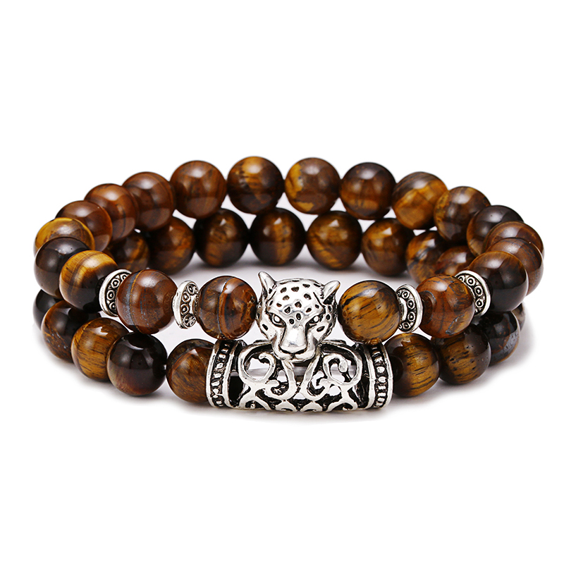 Premium 2Pcs/Set Leopard Beade - Men'S Accessories Premium recension och pris