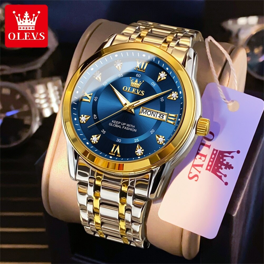 OLEVS Quartz Watch for Men Lux - Men'S Accessories Display recension och pris