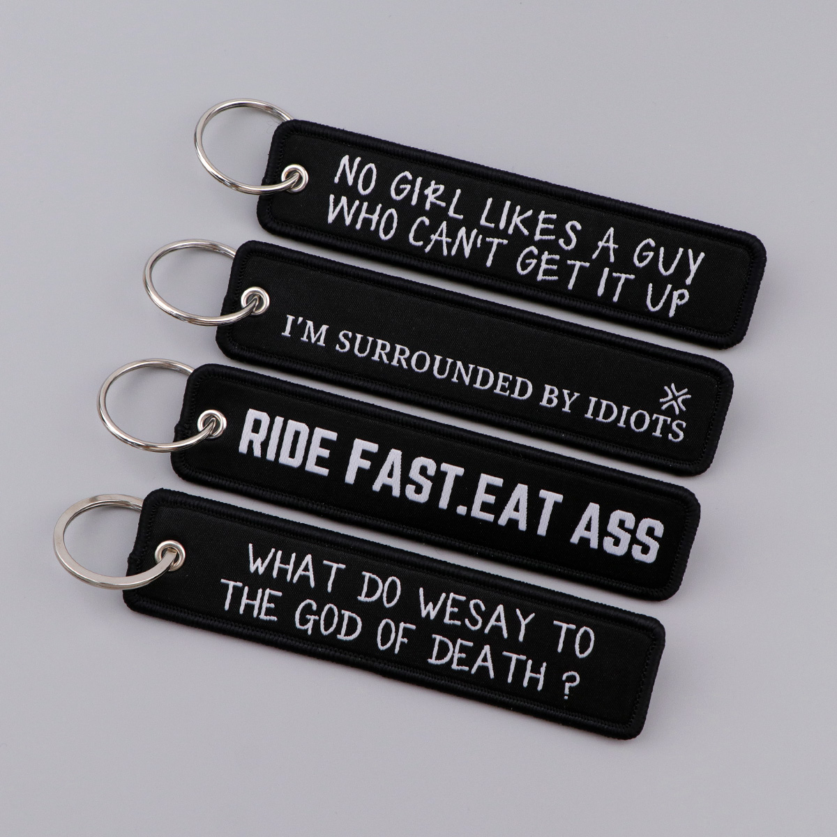 Warning Quotes Embroidery Key  - Men'S Accessories Quotes recension och pris
