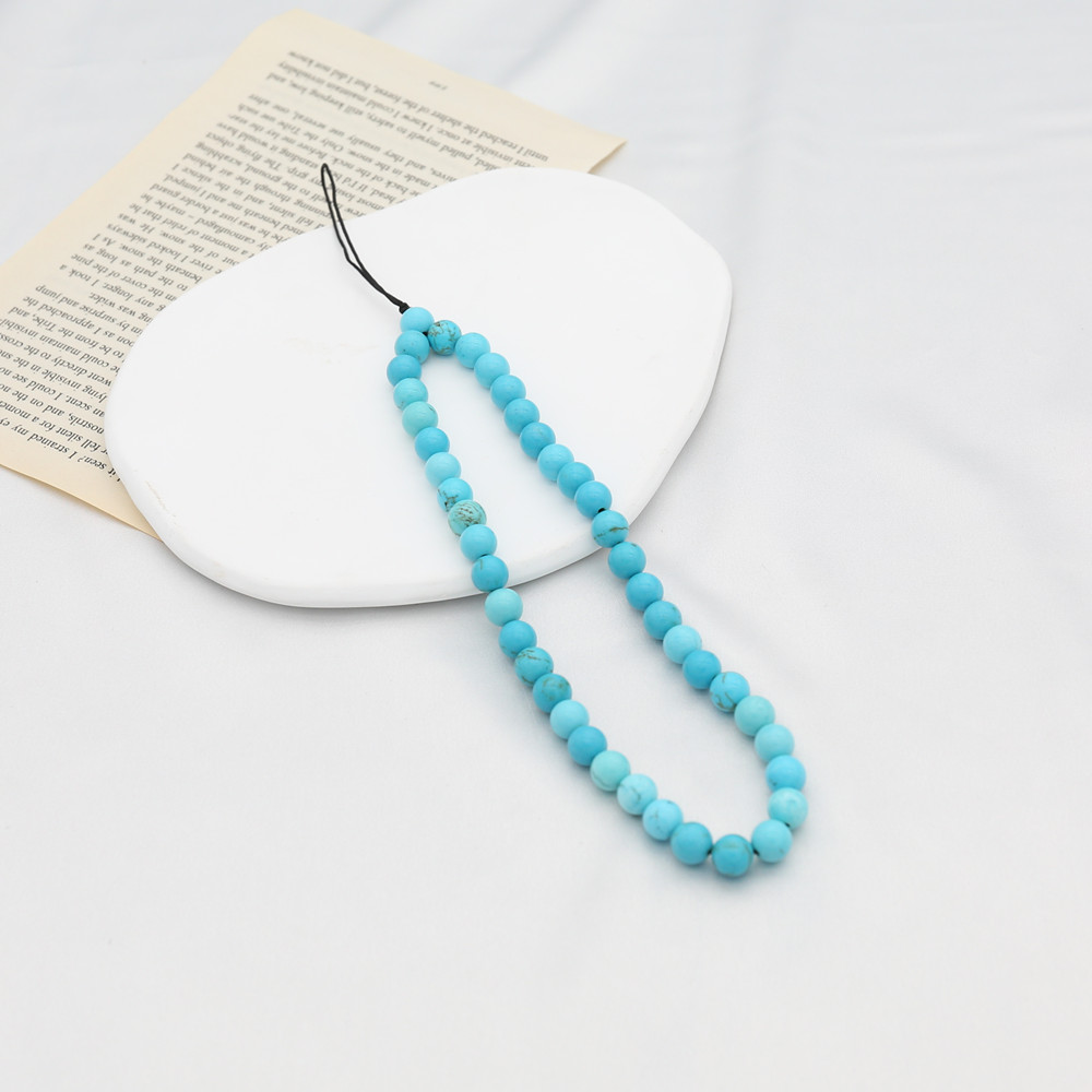 8MM Blue Turquoise Beaded Mobi - Men Accessories Chain recension och pris