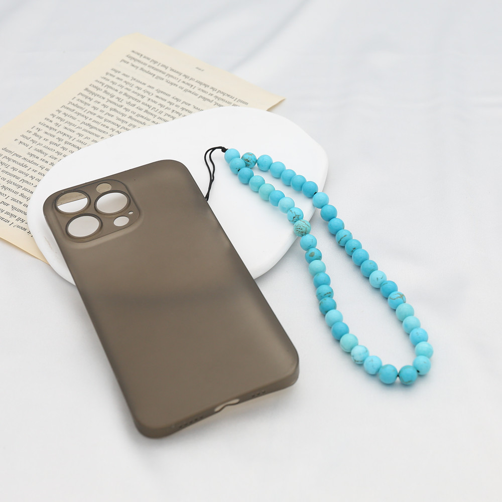 8MM Blue Turquoise Beaded Mobi - Men Accessories Chain recension och pris