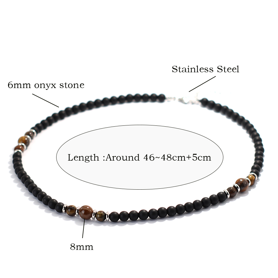 Premium 6mm Natural Onyx Stone - Men'S Accessories Premium recension och pris