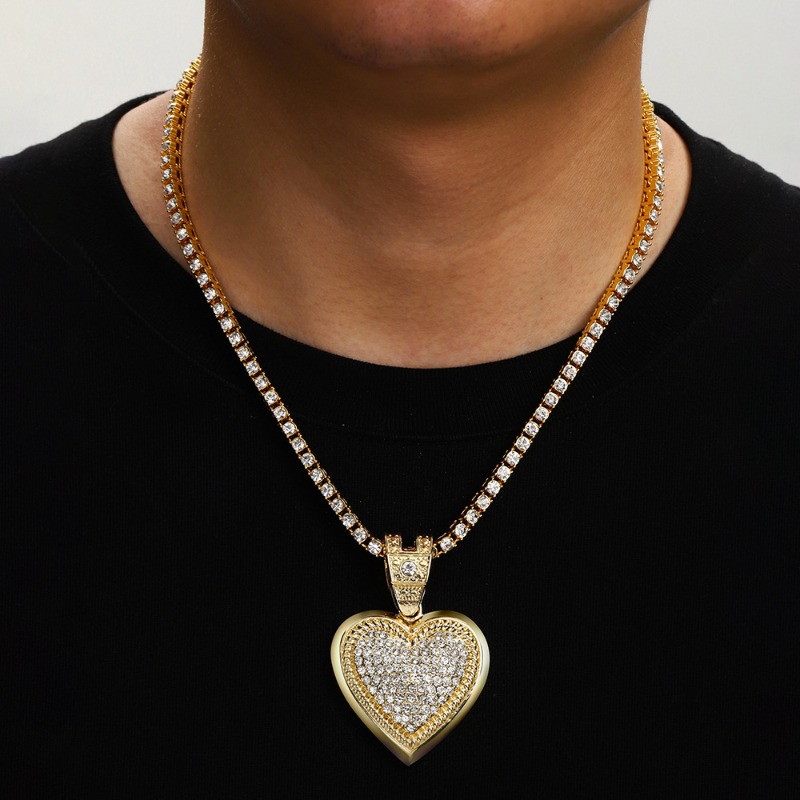 Trendy Minimalist Heart Pendan - Men'S Accessories Instagram recension och pris