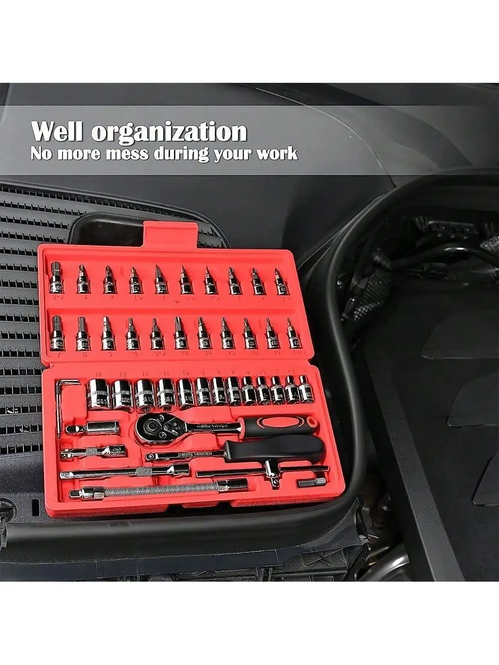 46 Piece 1/4 Inch Drive Socket - Men Accessories Box recension och pris