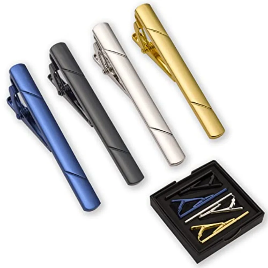 4Pcs Tie Clips For Men Tie Bar - Men Accessories Box recension och pris