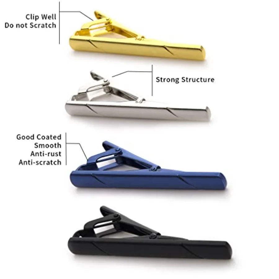 4Pcs Tie Clips For Men Tie Bar - Men Accessories Box recension och pris