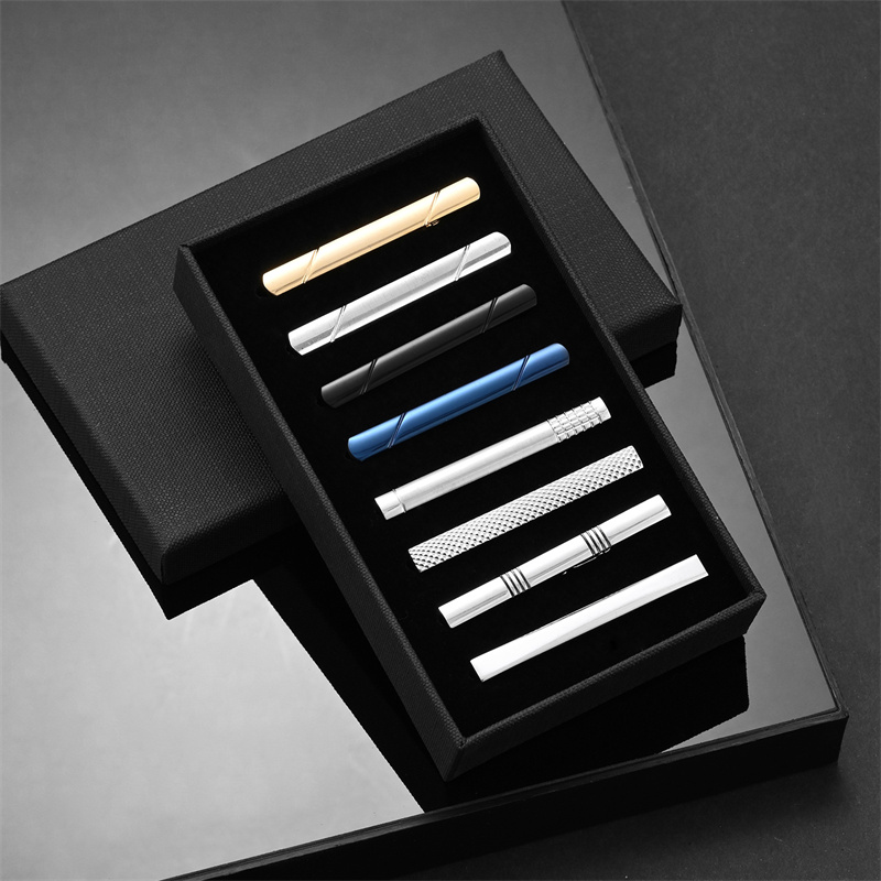 7/8/10 PCS Tie Clip Set With G - Cufflink Box Set recension och pris