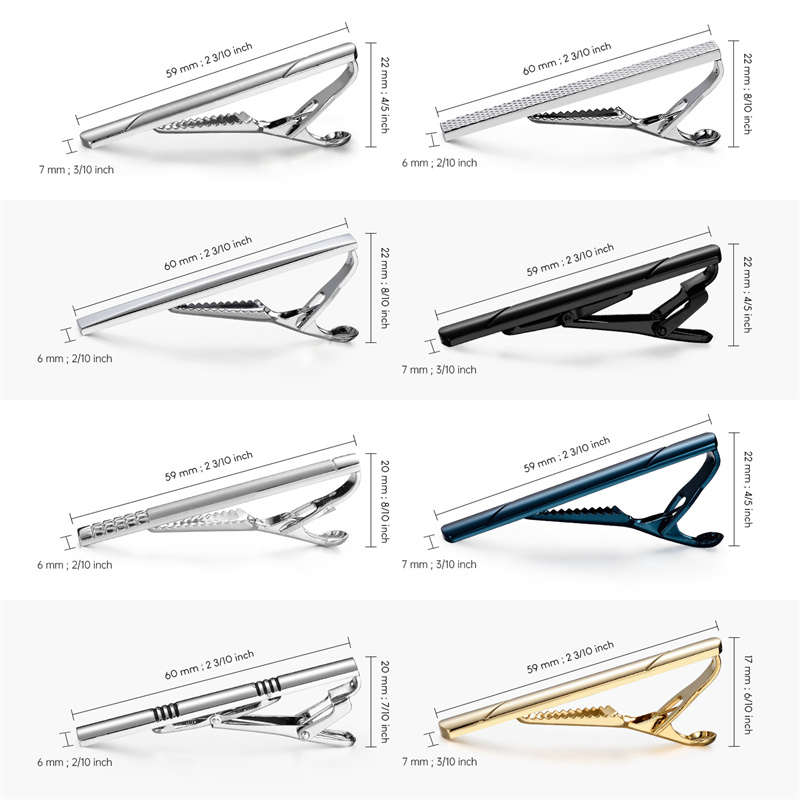 7/8/10 PCS Tie Clip Set With G - Cufflink Box Set recension och pris