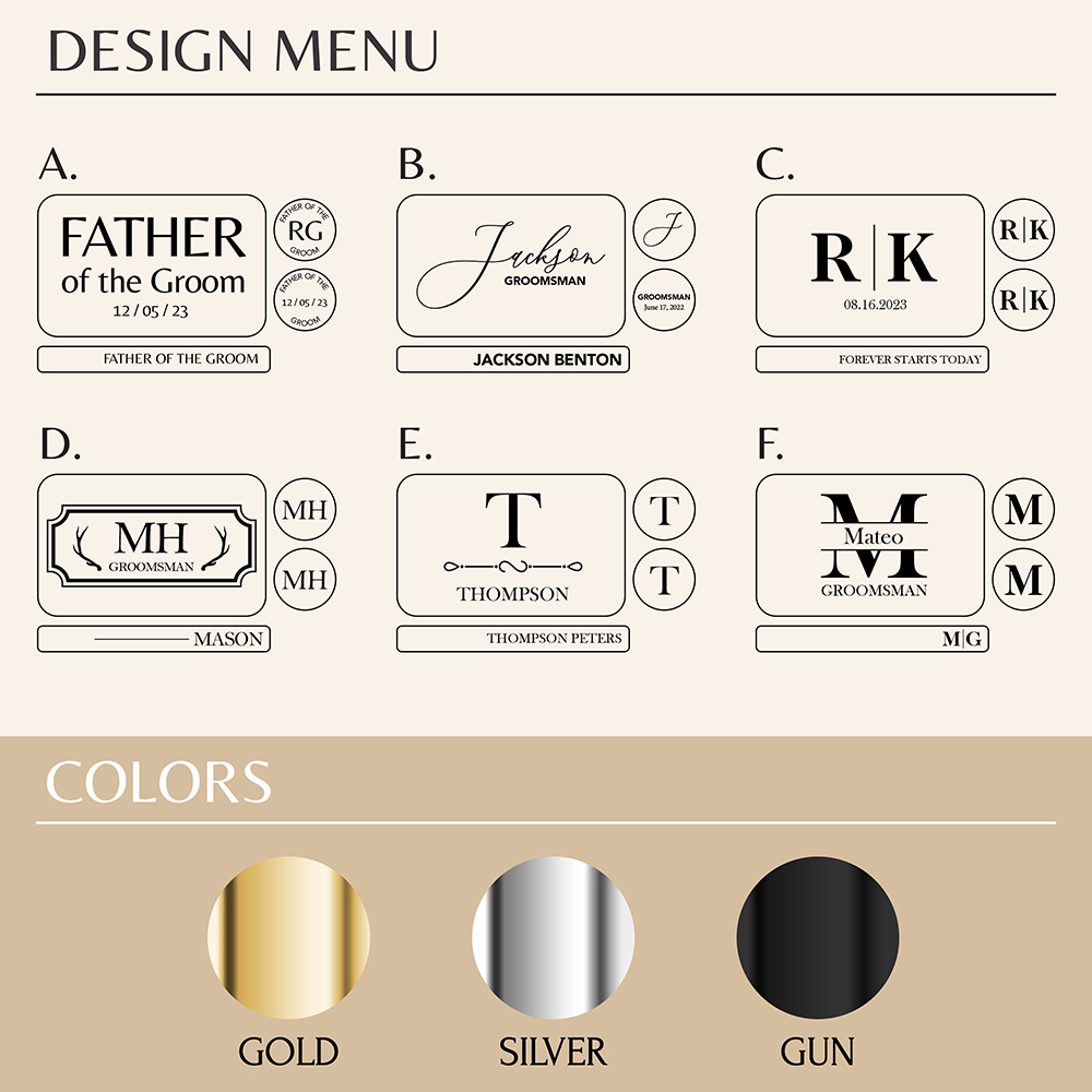 Custom Metal Cufflinks Tie Cli - Cufflink Box Set recension och pris